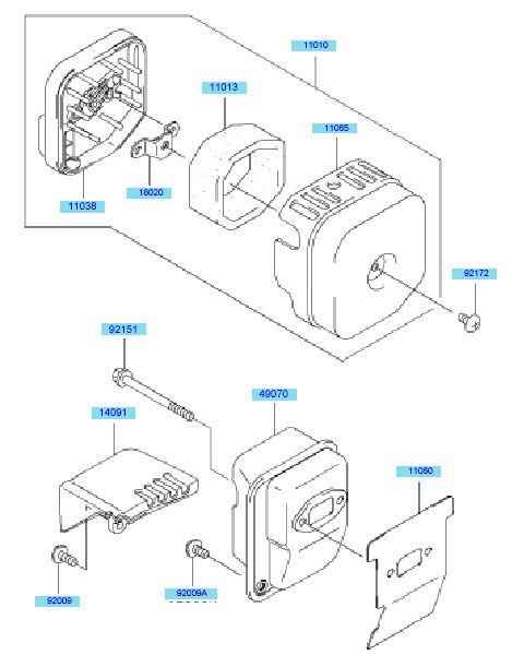 Air Filter	 Muffler