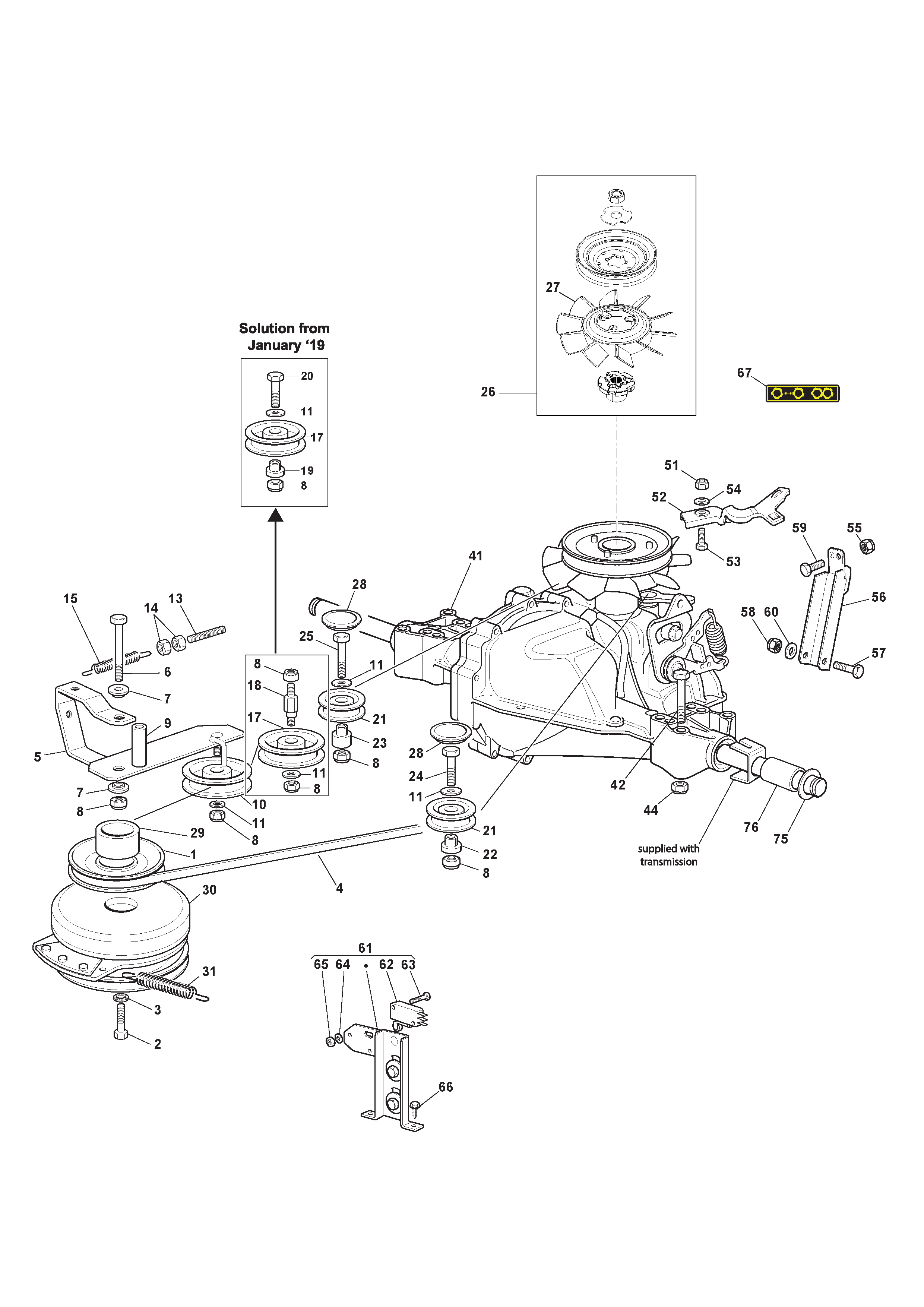 HYG Transmission with Warner Electromagnetic Clutch