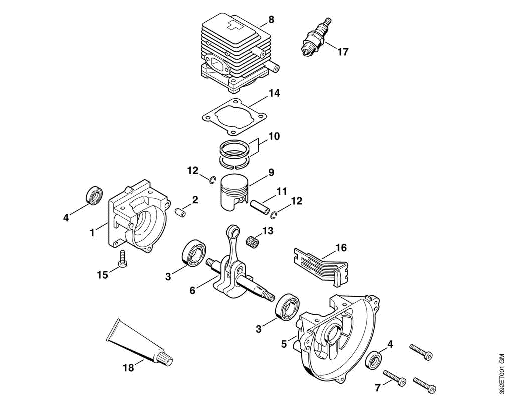 A-Crankcase, Cylinder