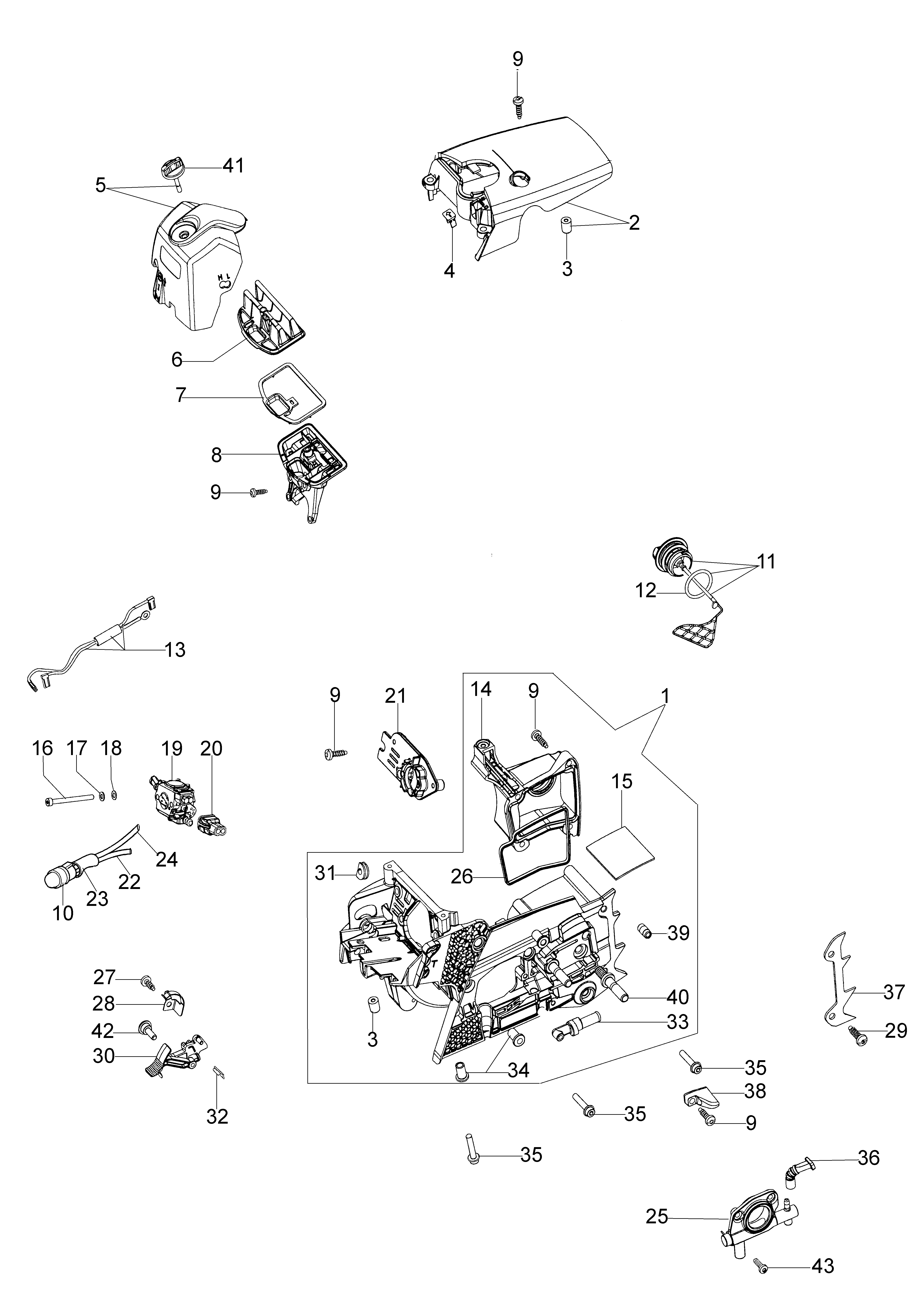 Crankcase assy