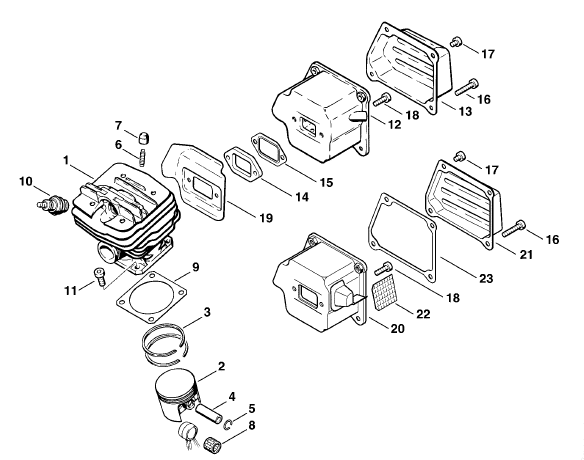 Cylinder - Muffler