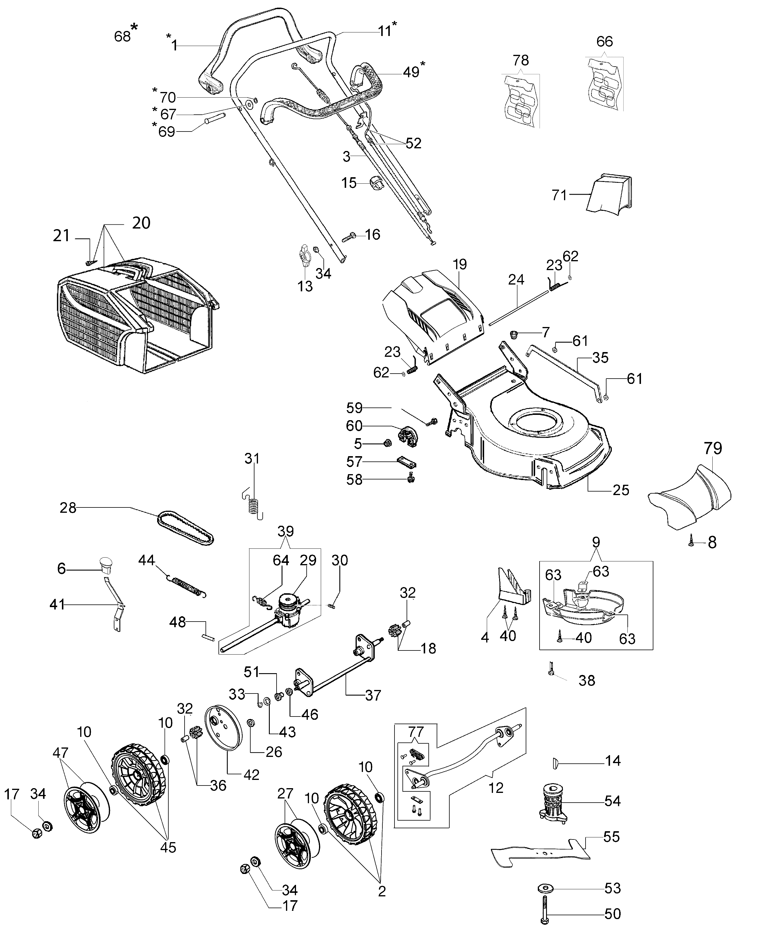 Complete illustrated parts list