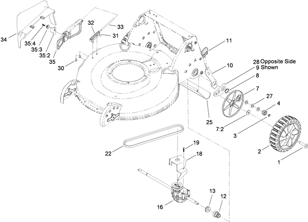  Transmission & Side Discharge Chute Assembly