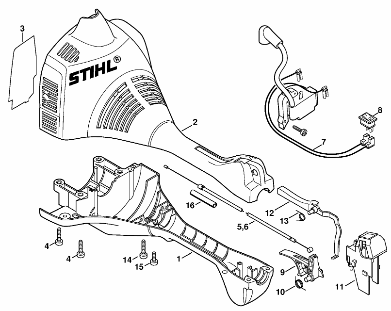 Engine housing (Loop handle)