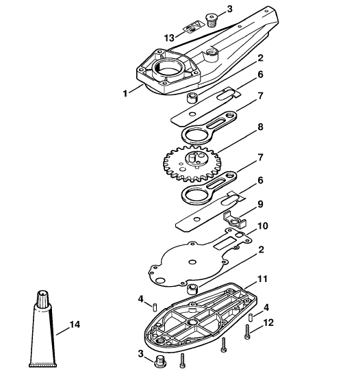 Blade drive gear