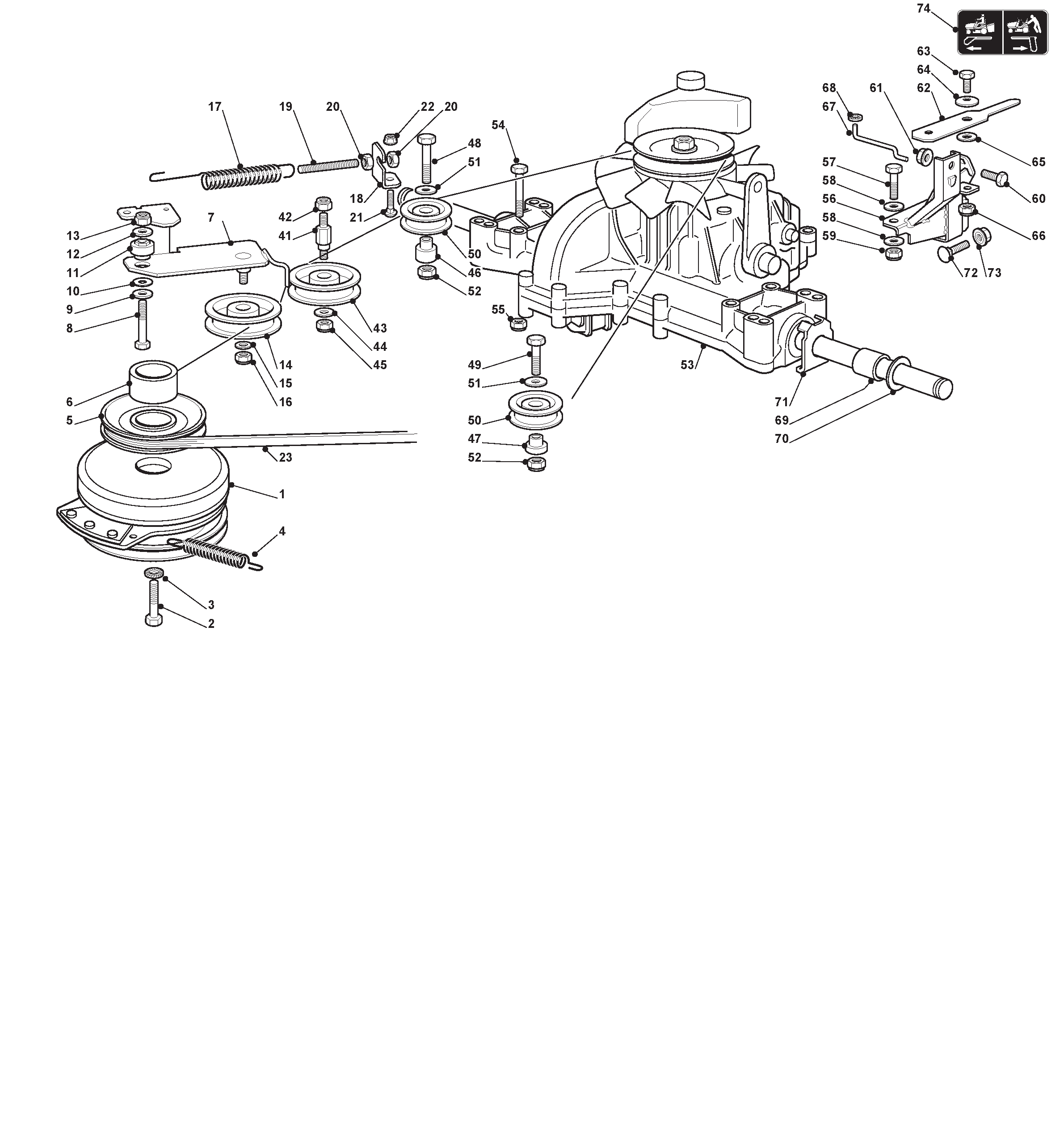 Hydrogear Transmission with Electromagnetic Clutch