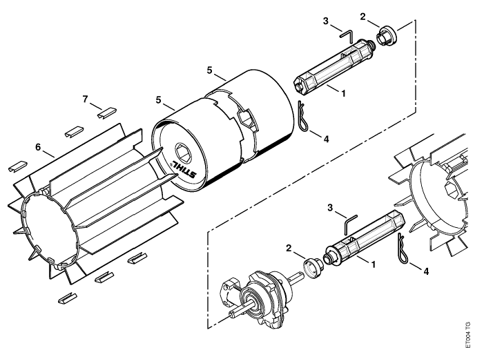 Sweeper drum assembly KW-MM