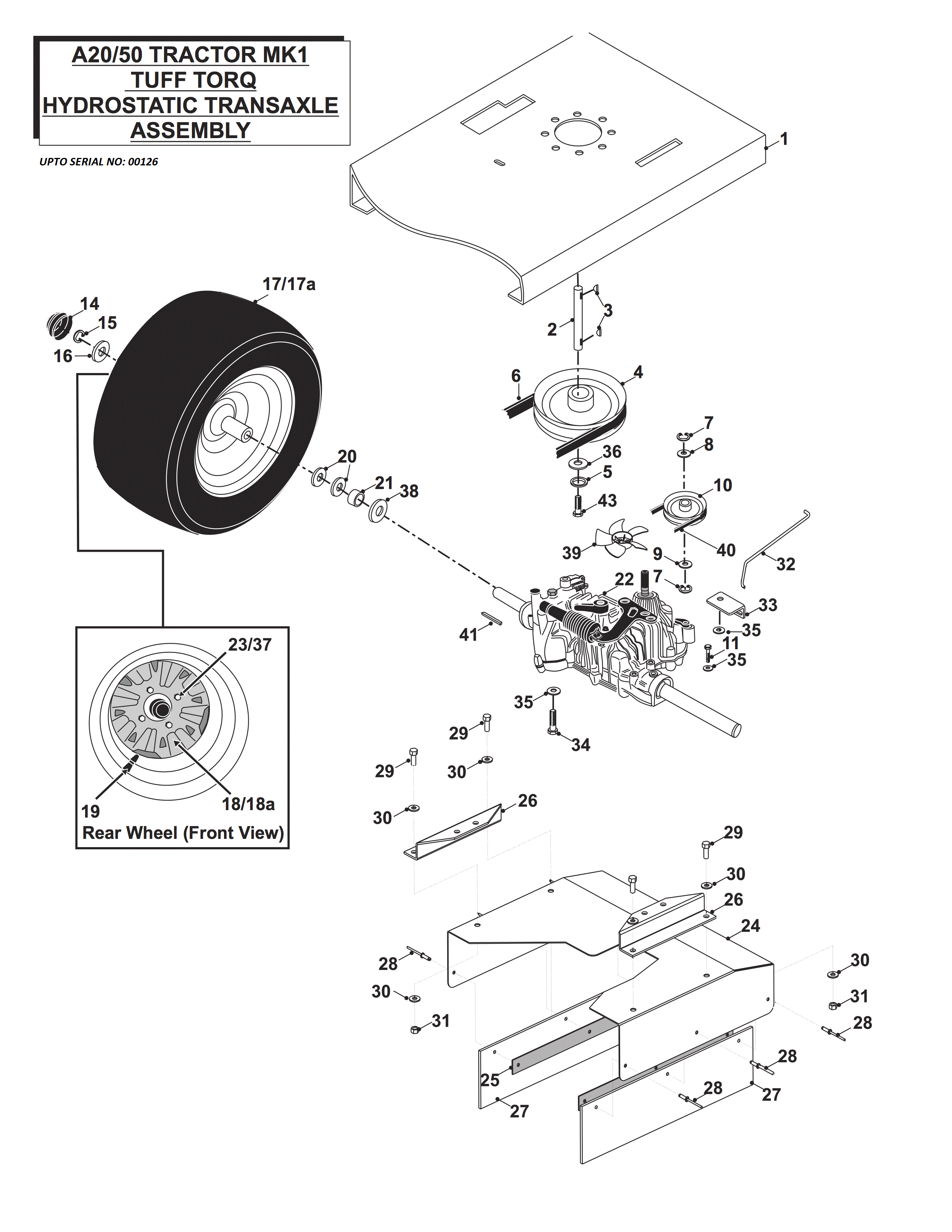HAND CLUTCH/BRAKE CONTROL TUFF TORQ HYDROSTATIC ASSEMBLY