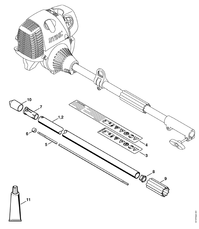 KB-KM Drive tube assembly