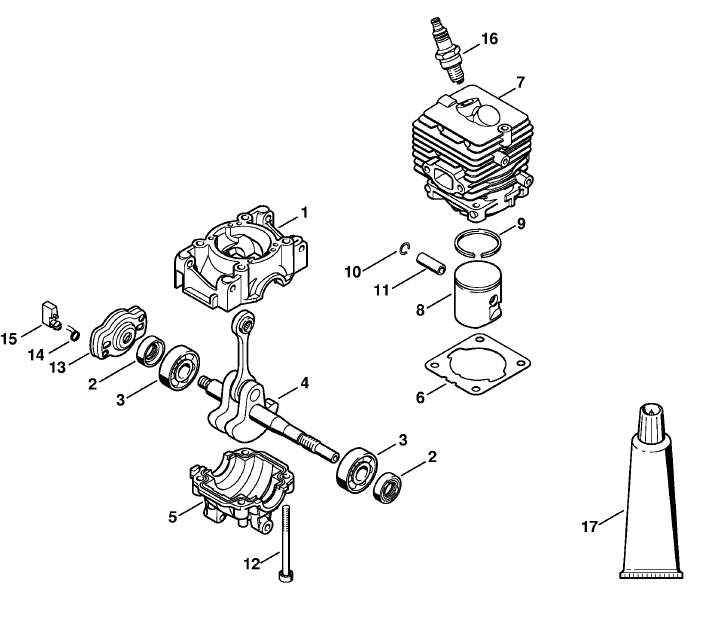 Crankcase, Cylinder