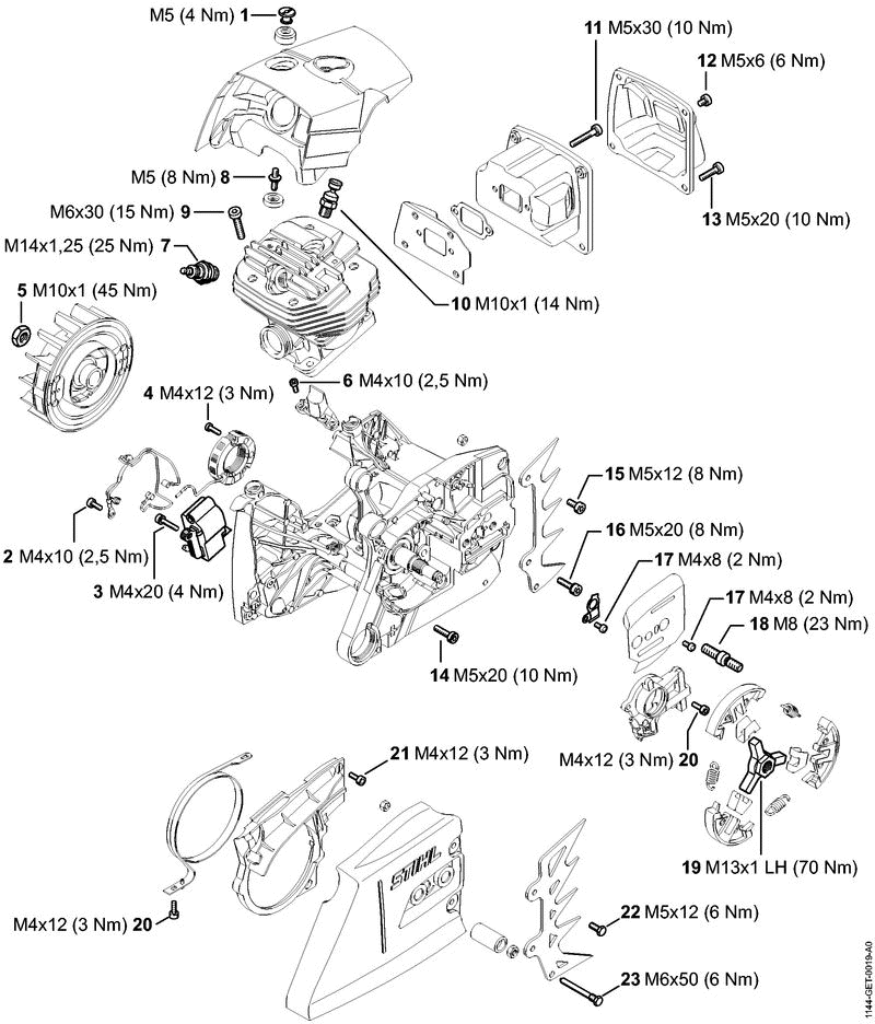 MS661-T TIGHTENING TORQUES
