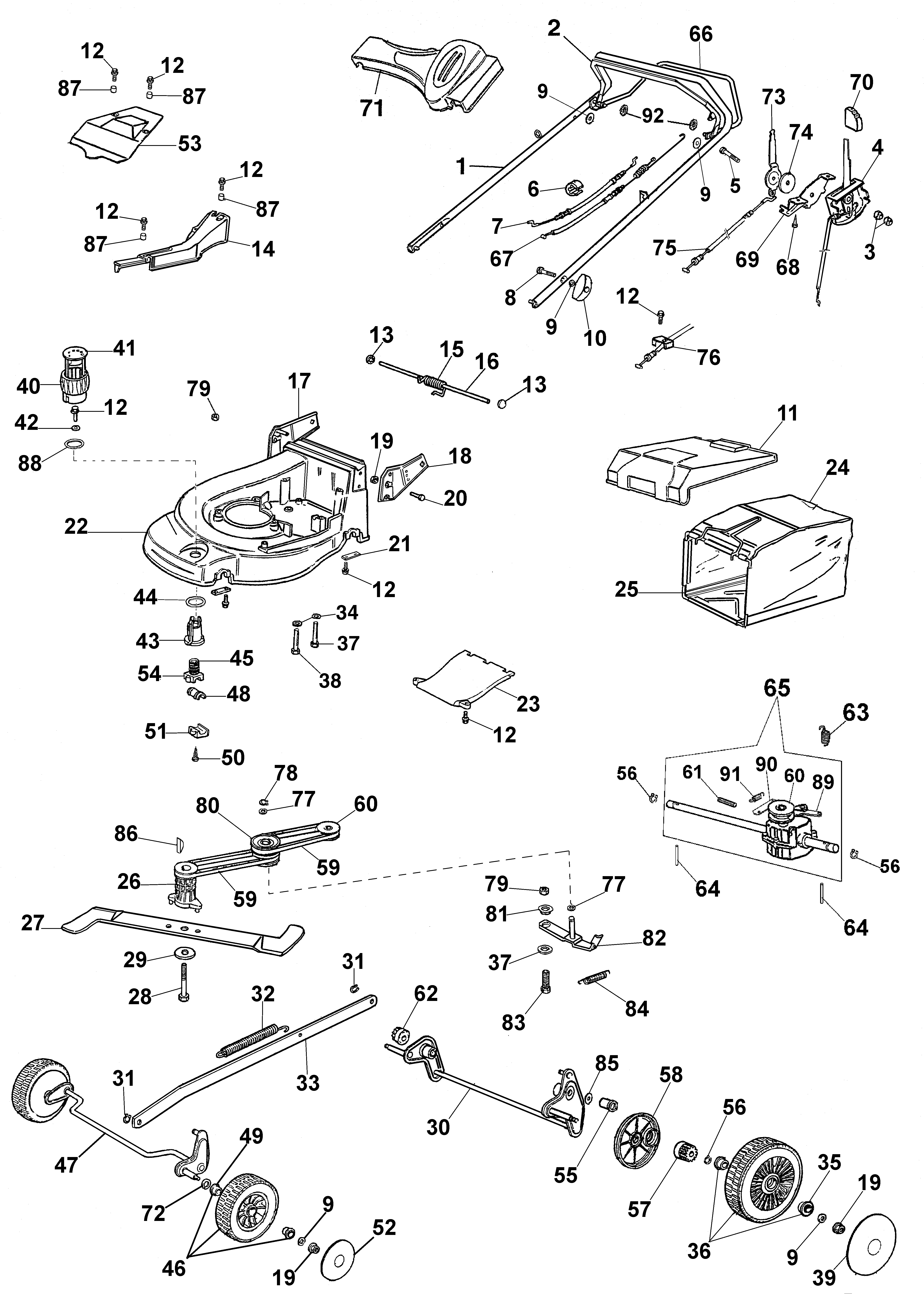 Complete illustrated parts list