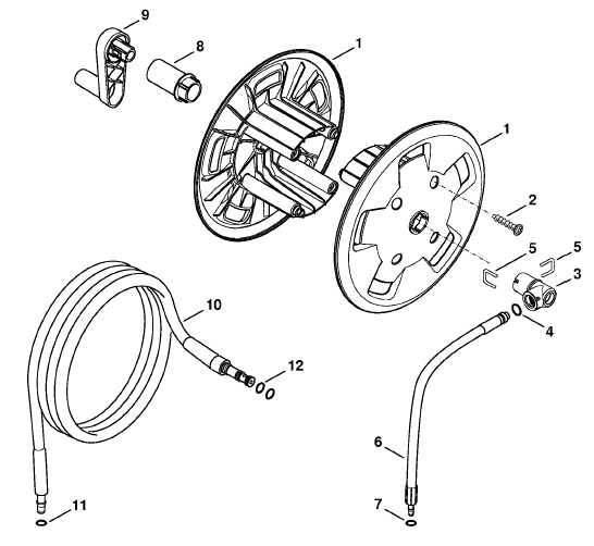 Hose reel RE 127 PLUS