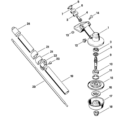 L-Gear head, Drive tube FS 76