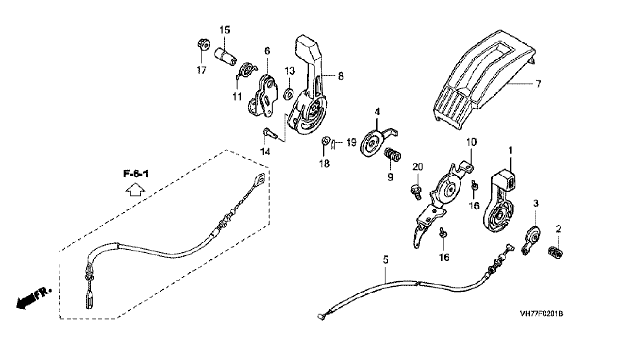THROTTLE & DRIVE LEVERS & CABLES