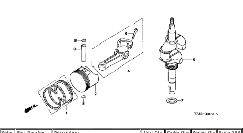 PISTON, CONNECTING ROD AND CRANKSHAFT