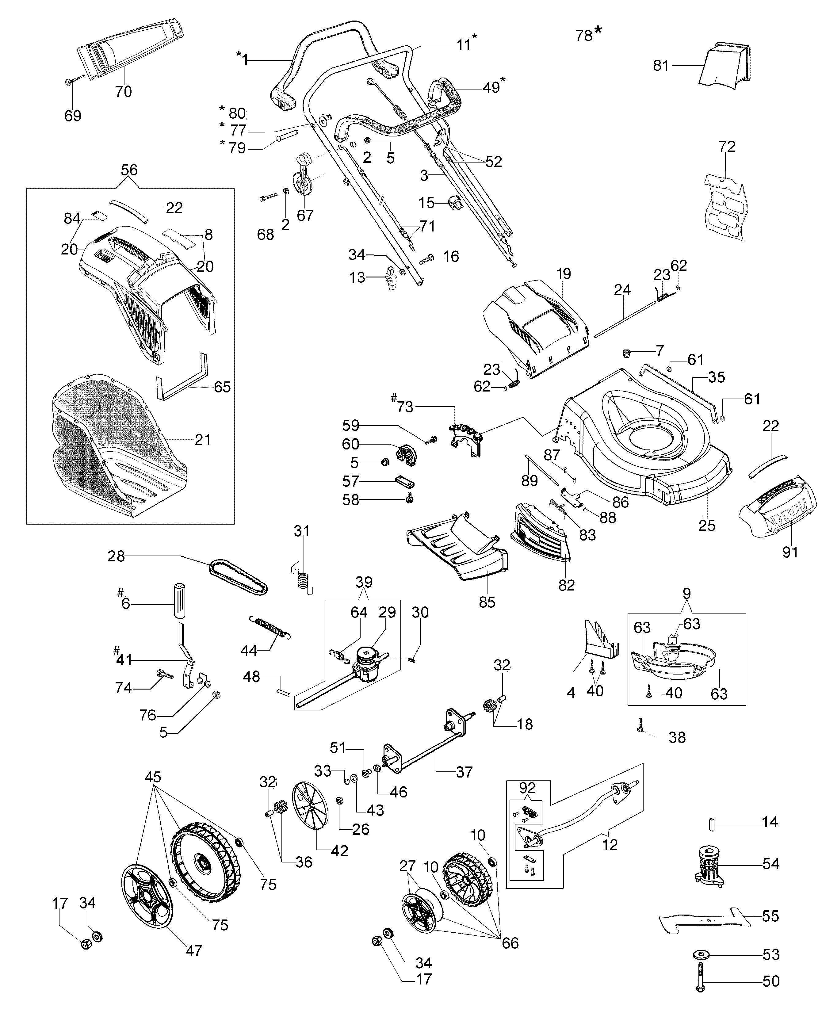 Illustrated parts list