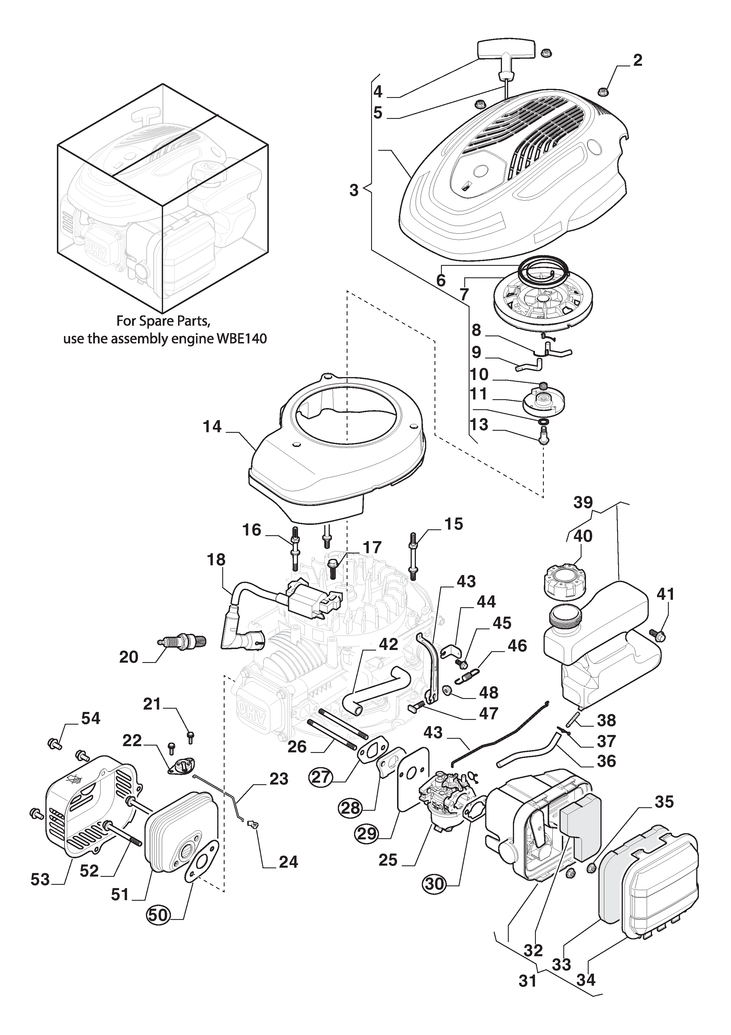  Carburettor, Tank
