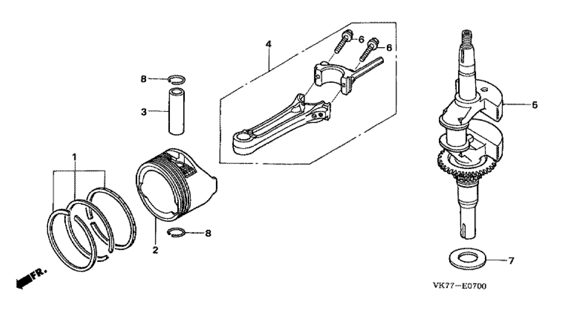 CRANKSHAFT, PISTON & CONNECTING ROD