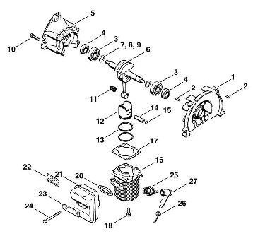A-Crankcase, Cylinder