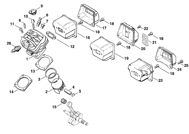Cylinder - Muffler