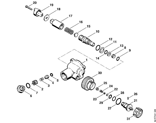 A-Regulation valve block
