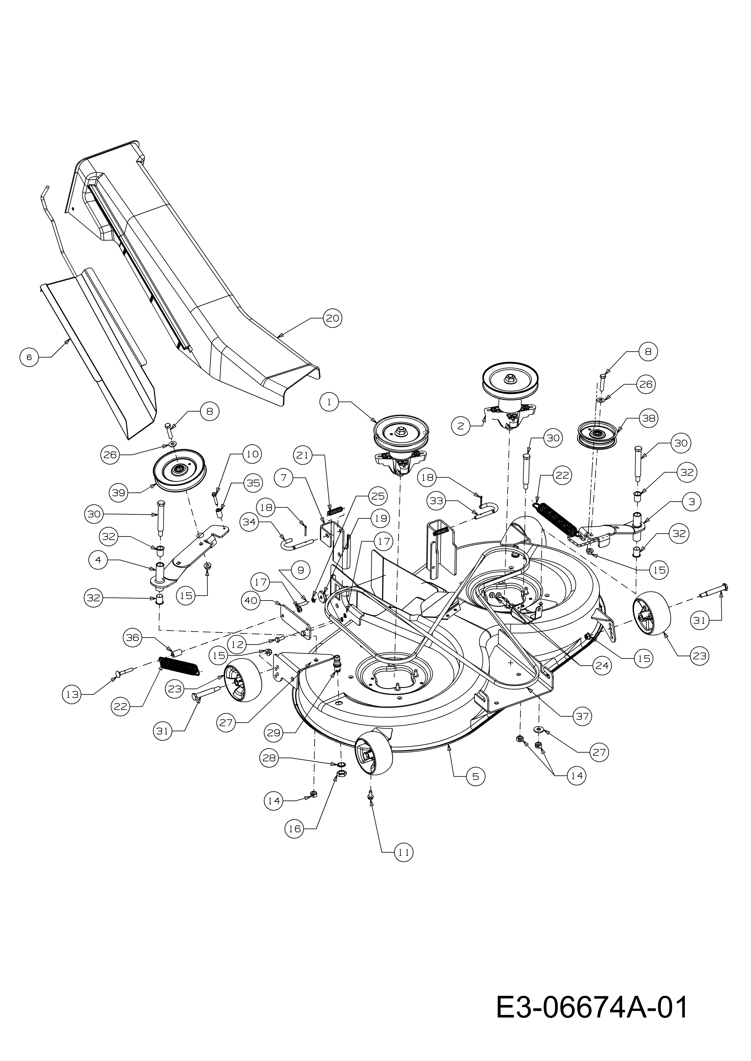 Mowing deck (13BF49KN636)