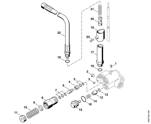 J-Regulation valve block