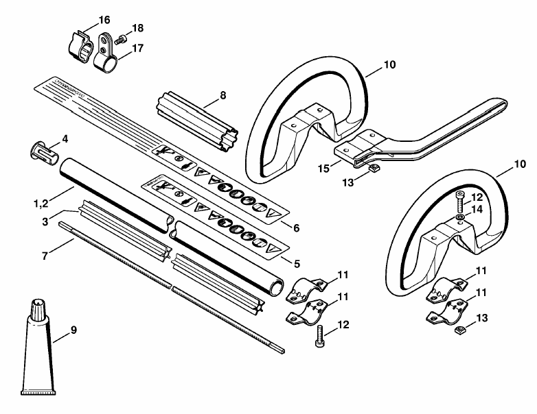 Drive tube assembly FS 55, Loop handle
