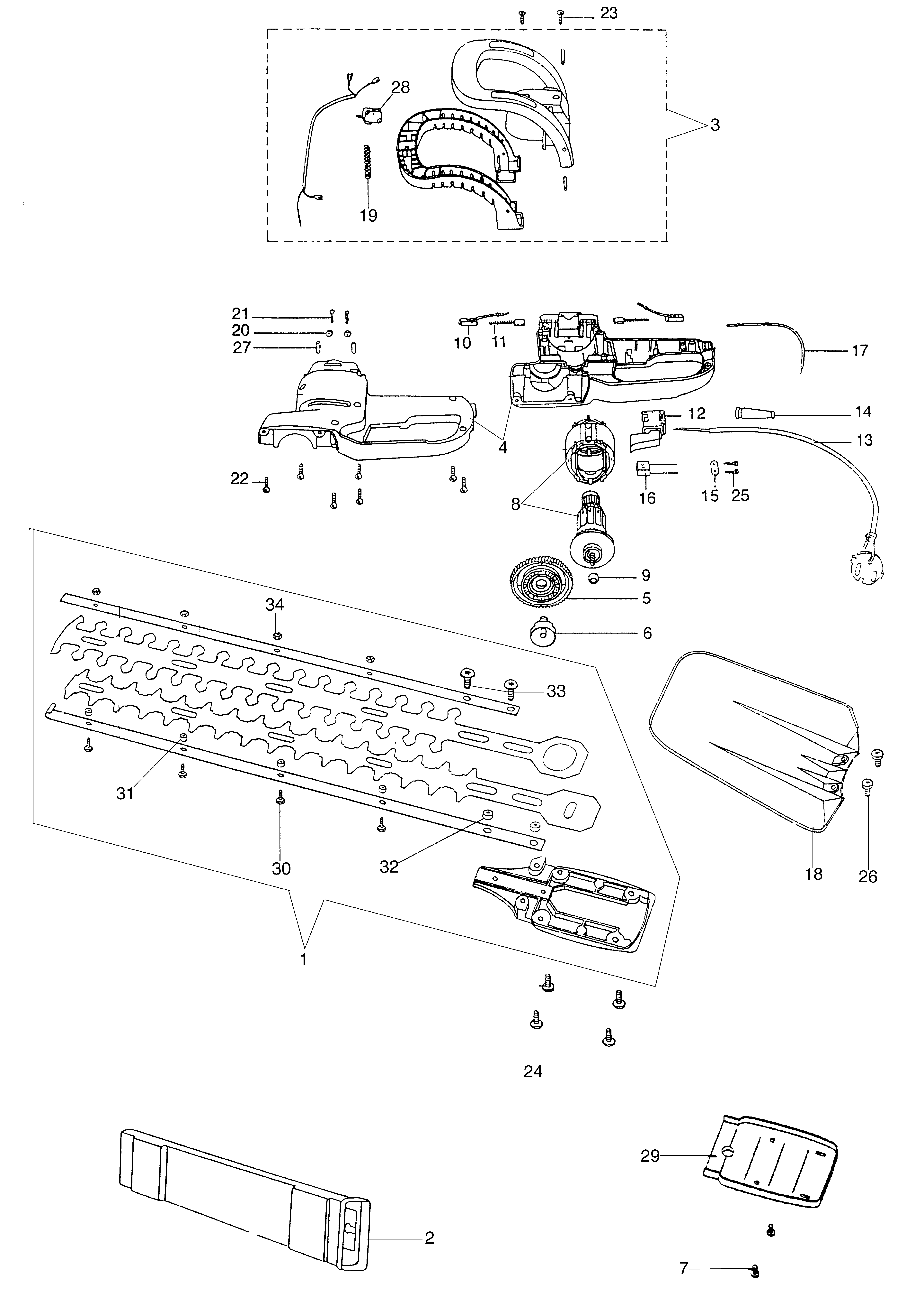 Complete illustrated parts list