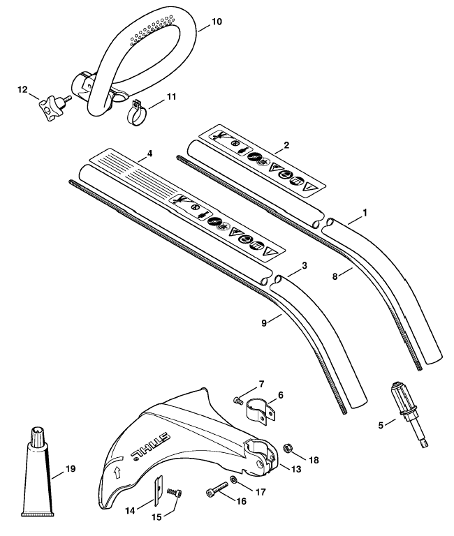 Drive tube assembly, Loop handle