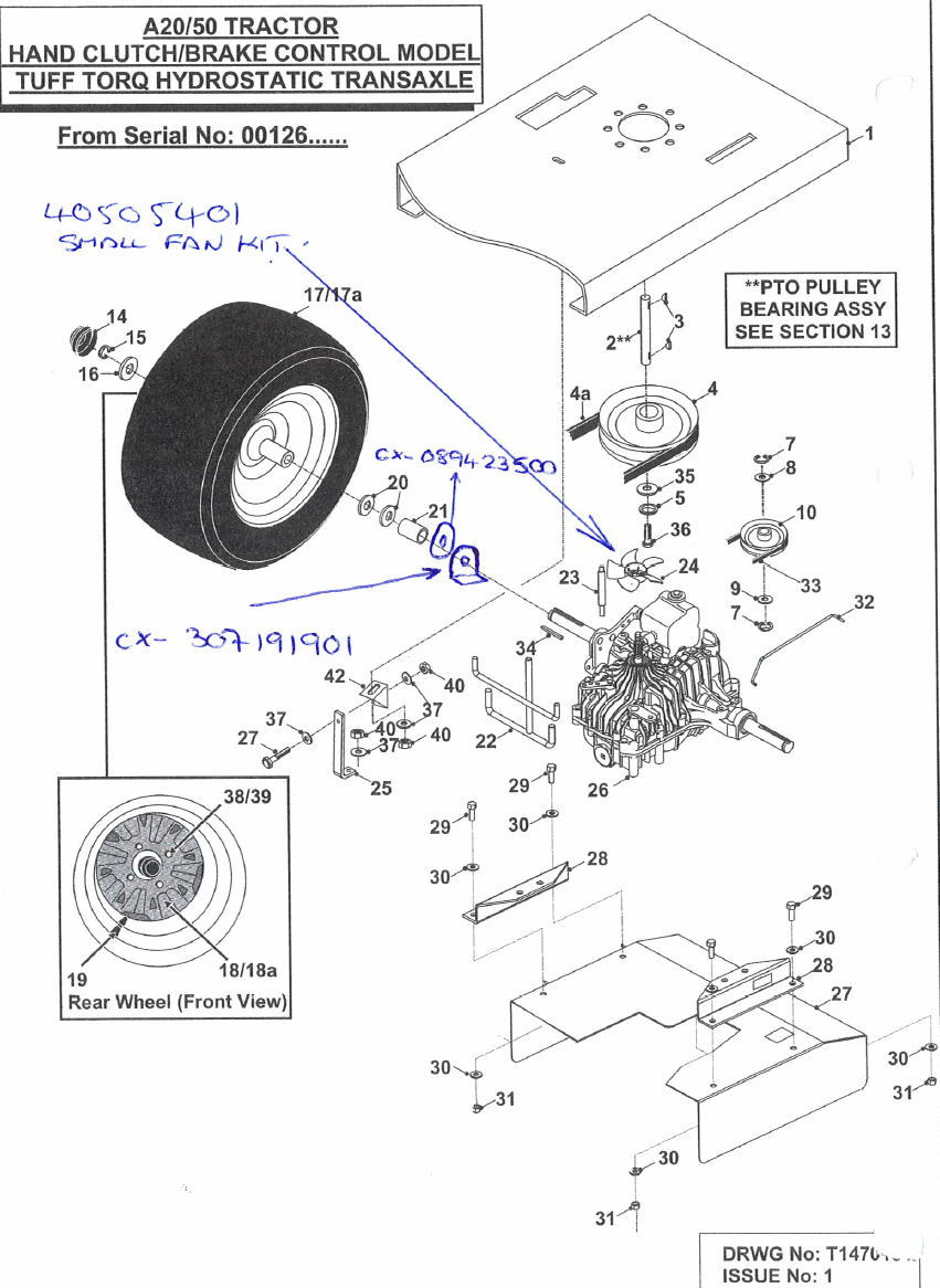 MK1 Tuff Torq Hydrostatic Transaxle Assembly