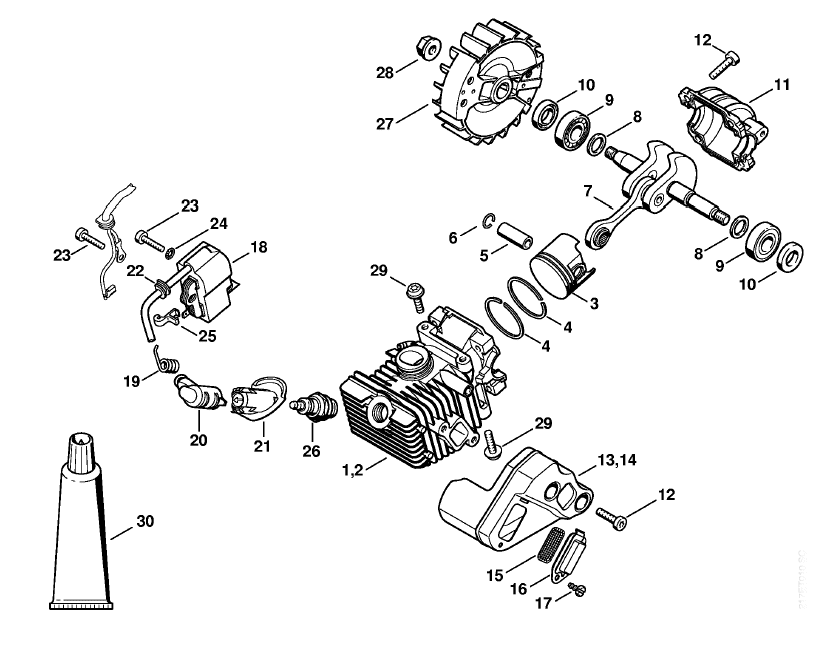 Cylinder with Piston