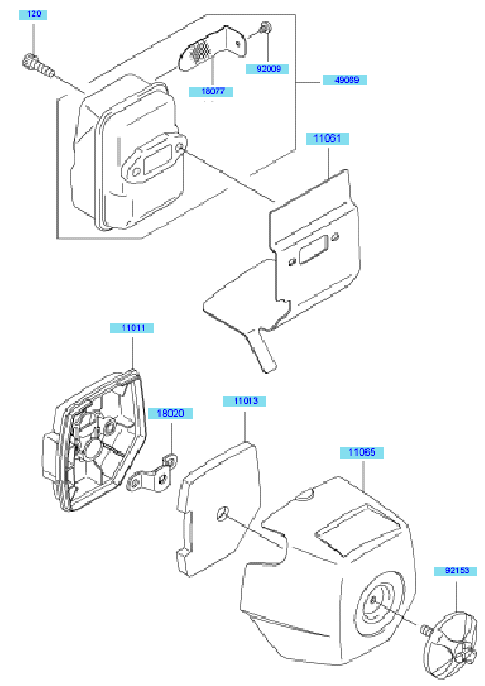 Air Filter	 Muffler