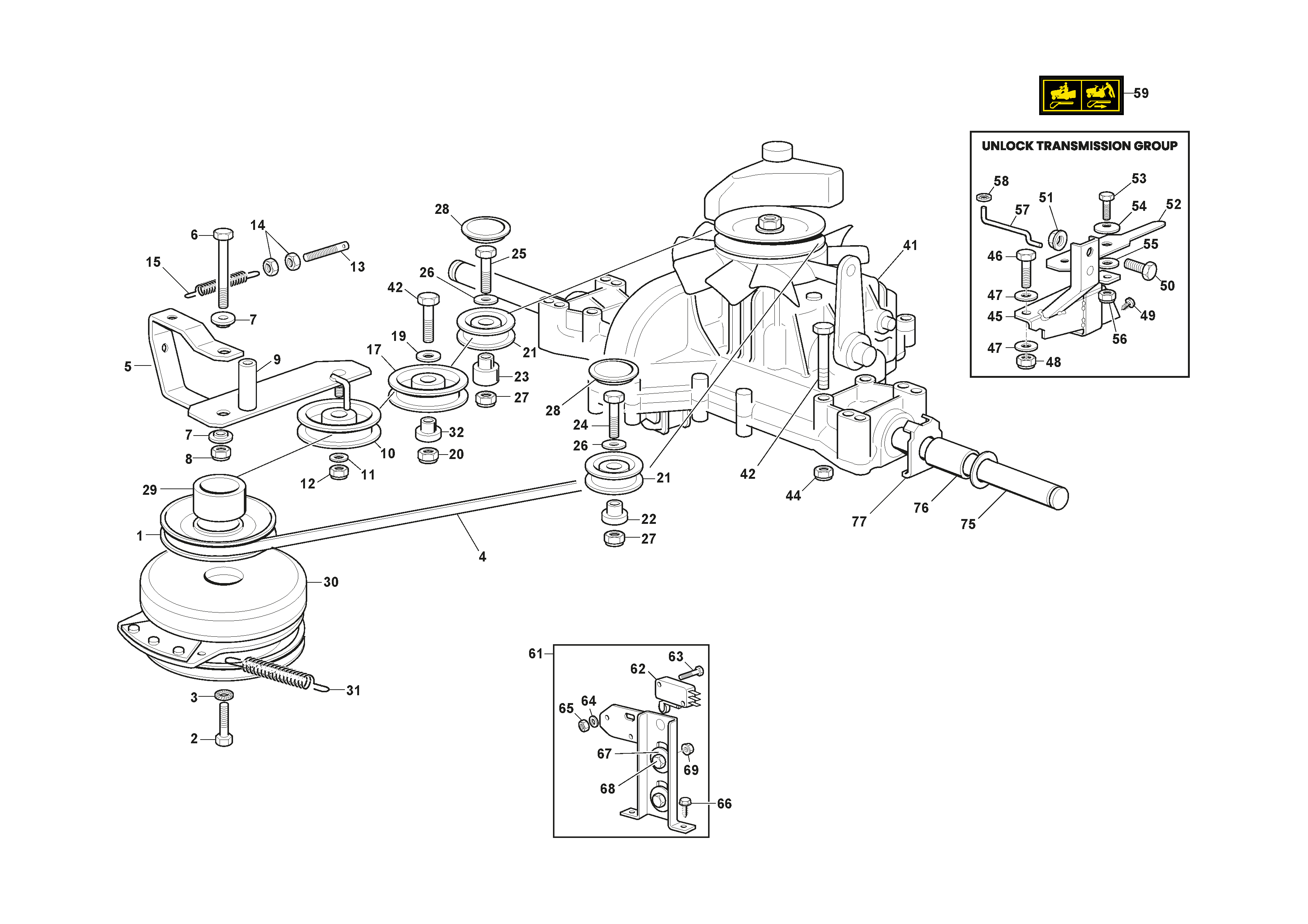 TT Transmission with Warner Electromagnetic Clutch