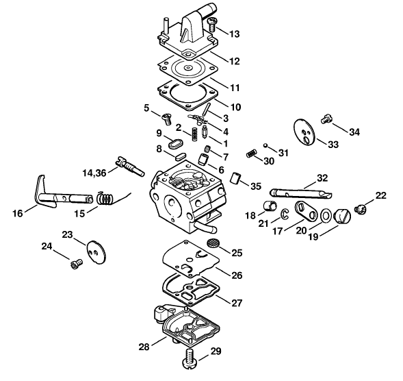 Carburetor C1Q-S51C, C1Q-S36G