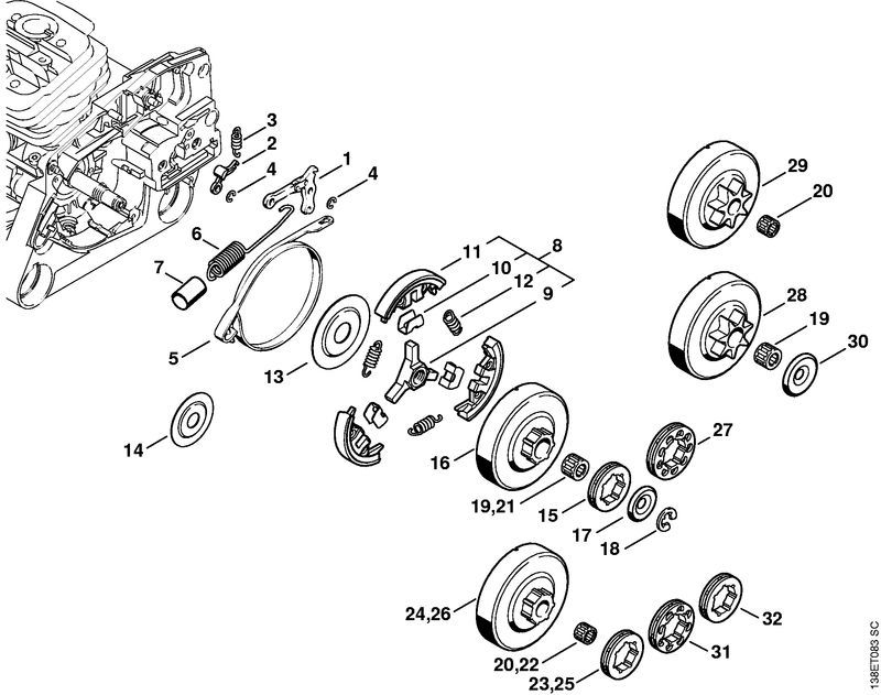 Clutch/Chain Brake