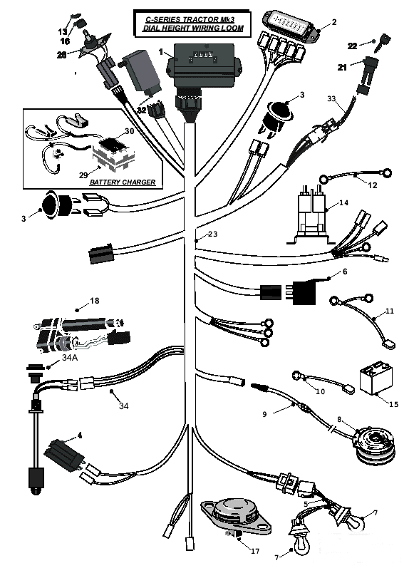 MK3 Dial Height Wiring Loom