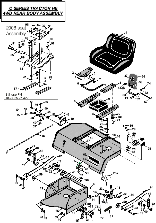 HE 4WD Rear Body Assembly