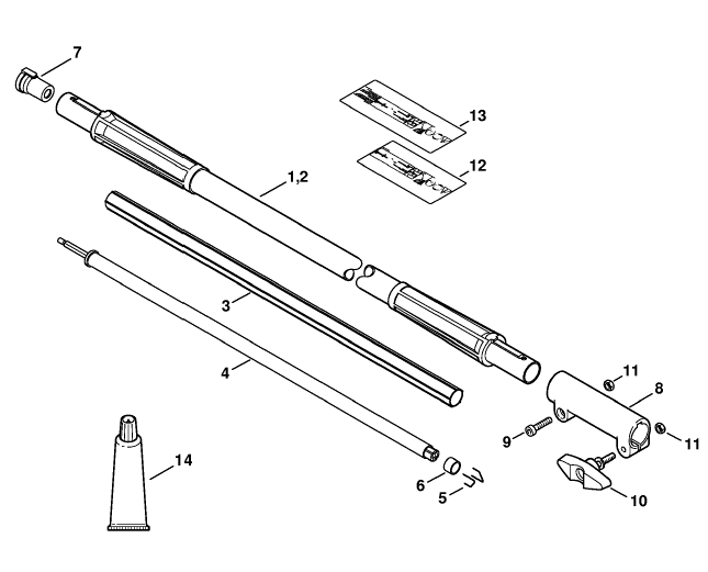 Carbon Drive tube extension HT-KM