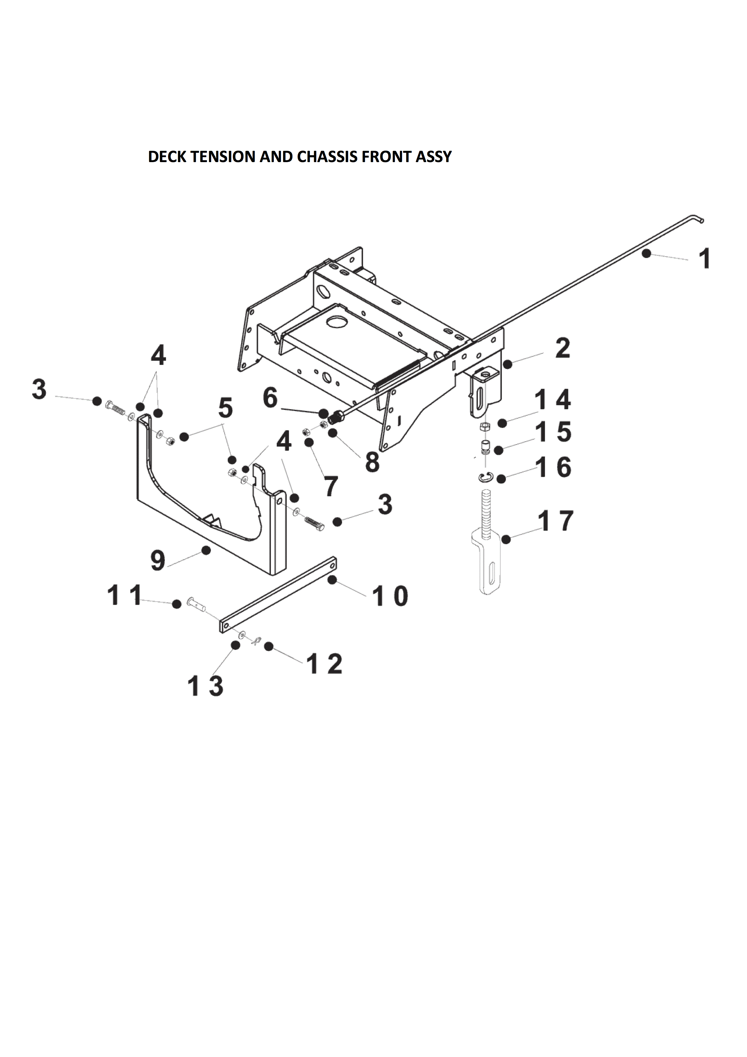 DECK TENSION AND CHASSIS FRONT ASSY