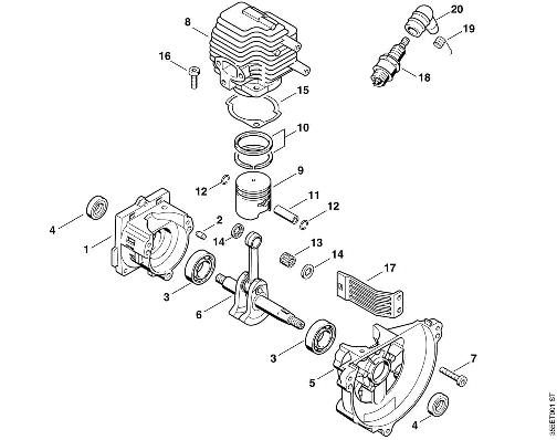 A-Crankcase, Cylinder