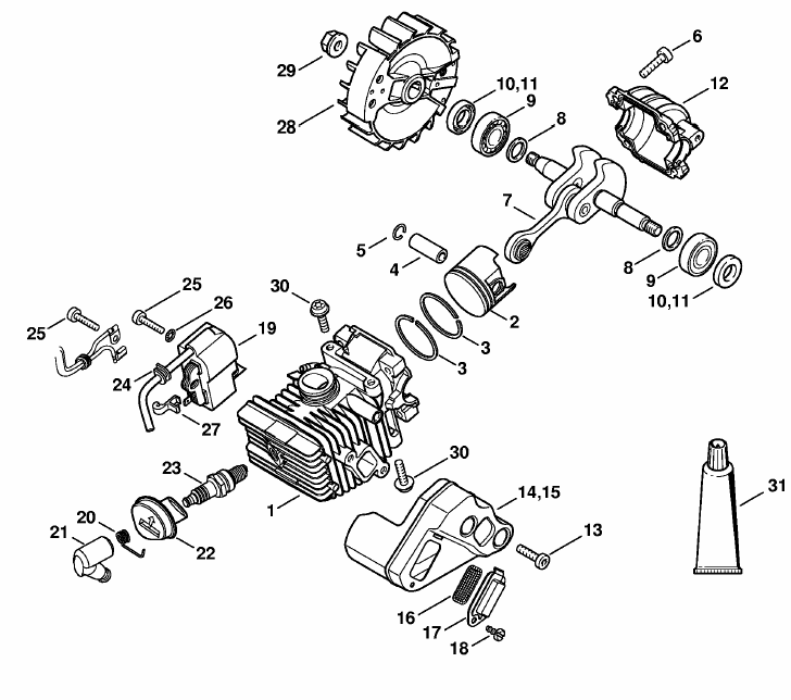 Cylinder with Piston