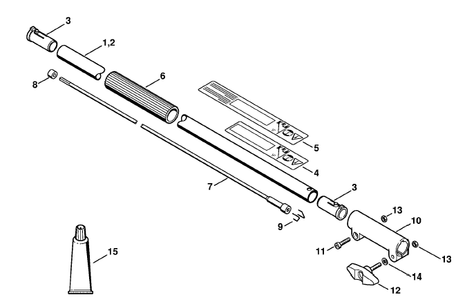 Drive tube extension 1 m HT-KM