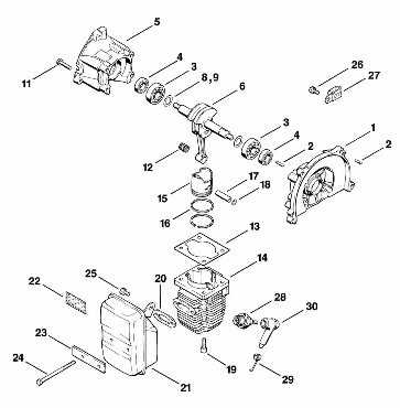 A-Crankcase, Cylinder