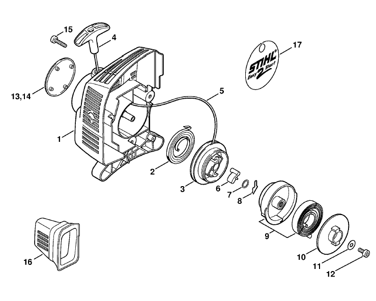 Rewind starter ErgoStart - Easy2Start