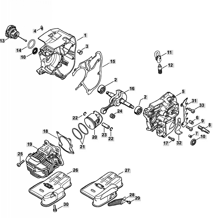 Crankecase & Cylinder Assy