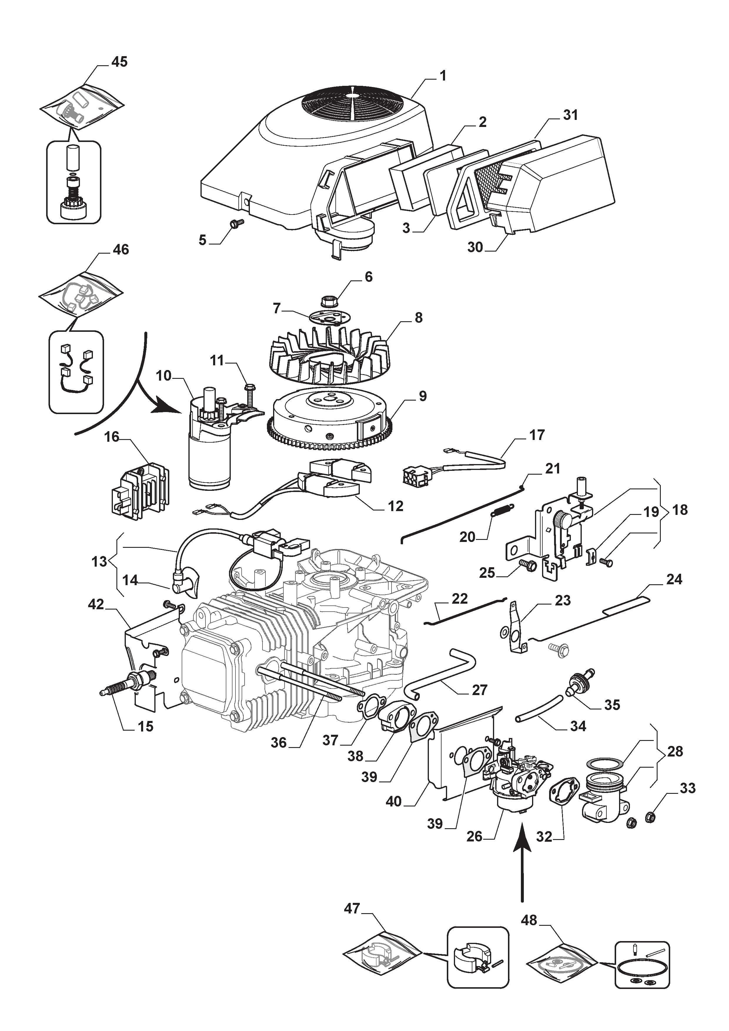  Carburettor, Air Cleaner Assy
