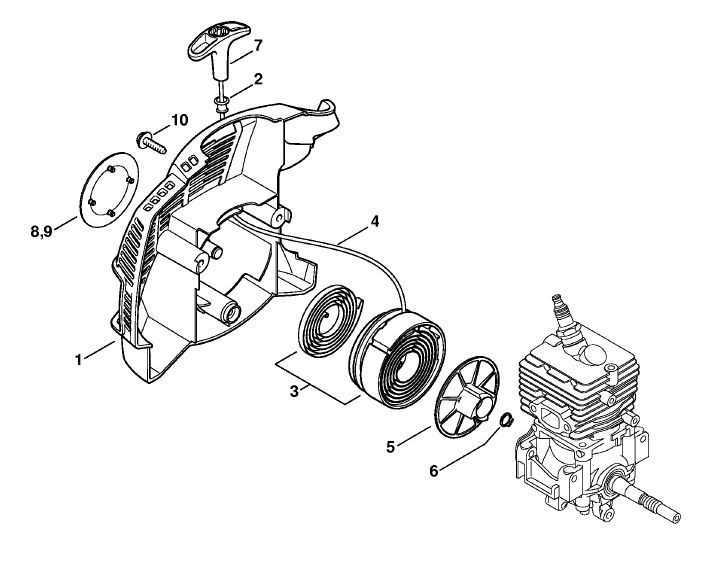 Rewind starter ErgoStart - Easy2Start