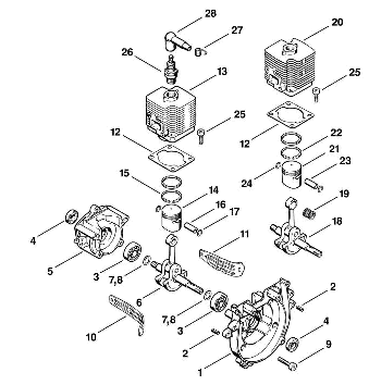 A-Crankcase, Cylinder